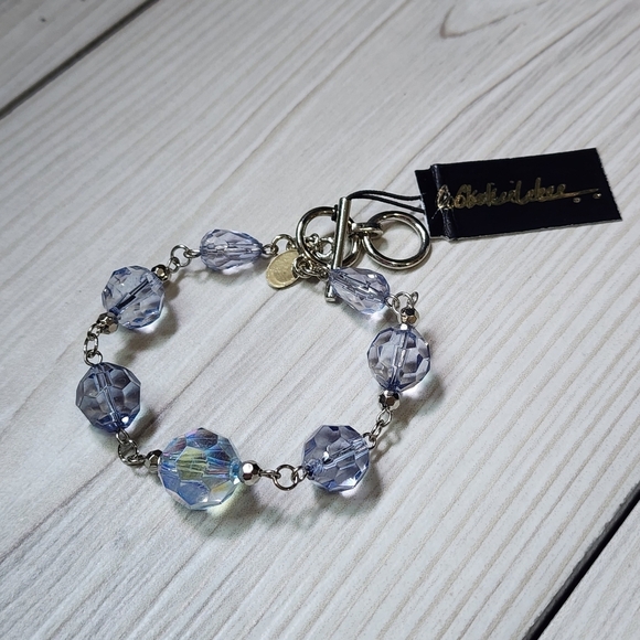 Cookie Lee Jewelry - Cookie Lee Elegant Silver and Blue Bead Bracelet #25574 NWT